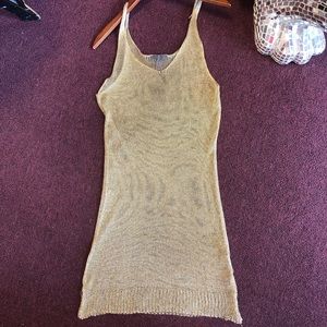 AnM silk mesh tank dress length 37”